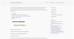 Desktop Screenshot of privacyalliance.org