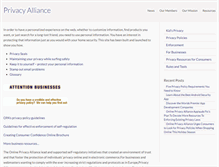 Tablet Screenshot of privacyalliance.org